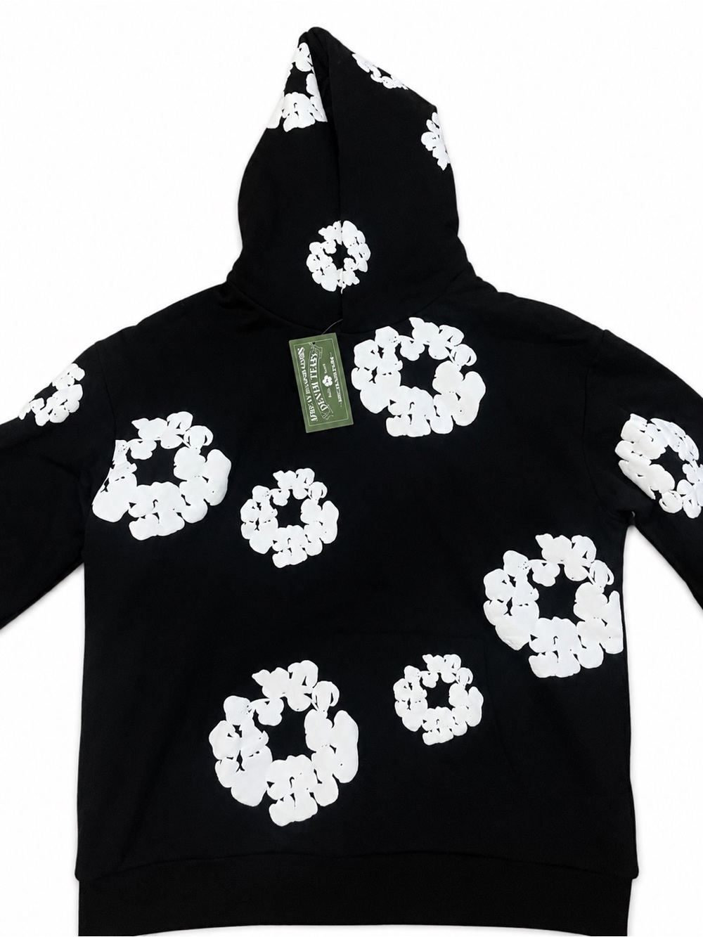 Denim Tears Men’s Black Cotton Wreath Hoodie NWT